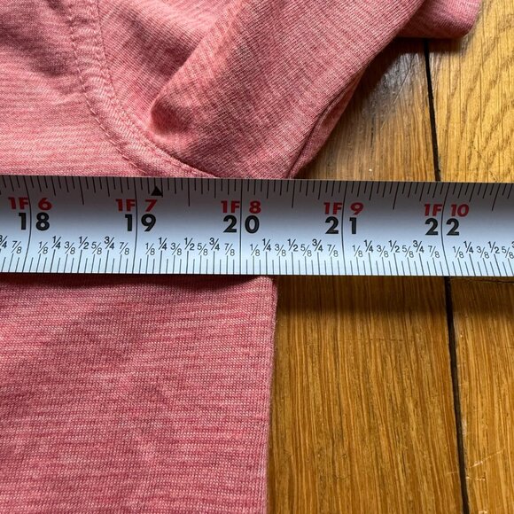 Johnnie-O Size M Pink Gunnar Striped Lightweight Hooded Long Sleeve T-Shirt Top - Picture 8 of 13